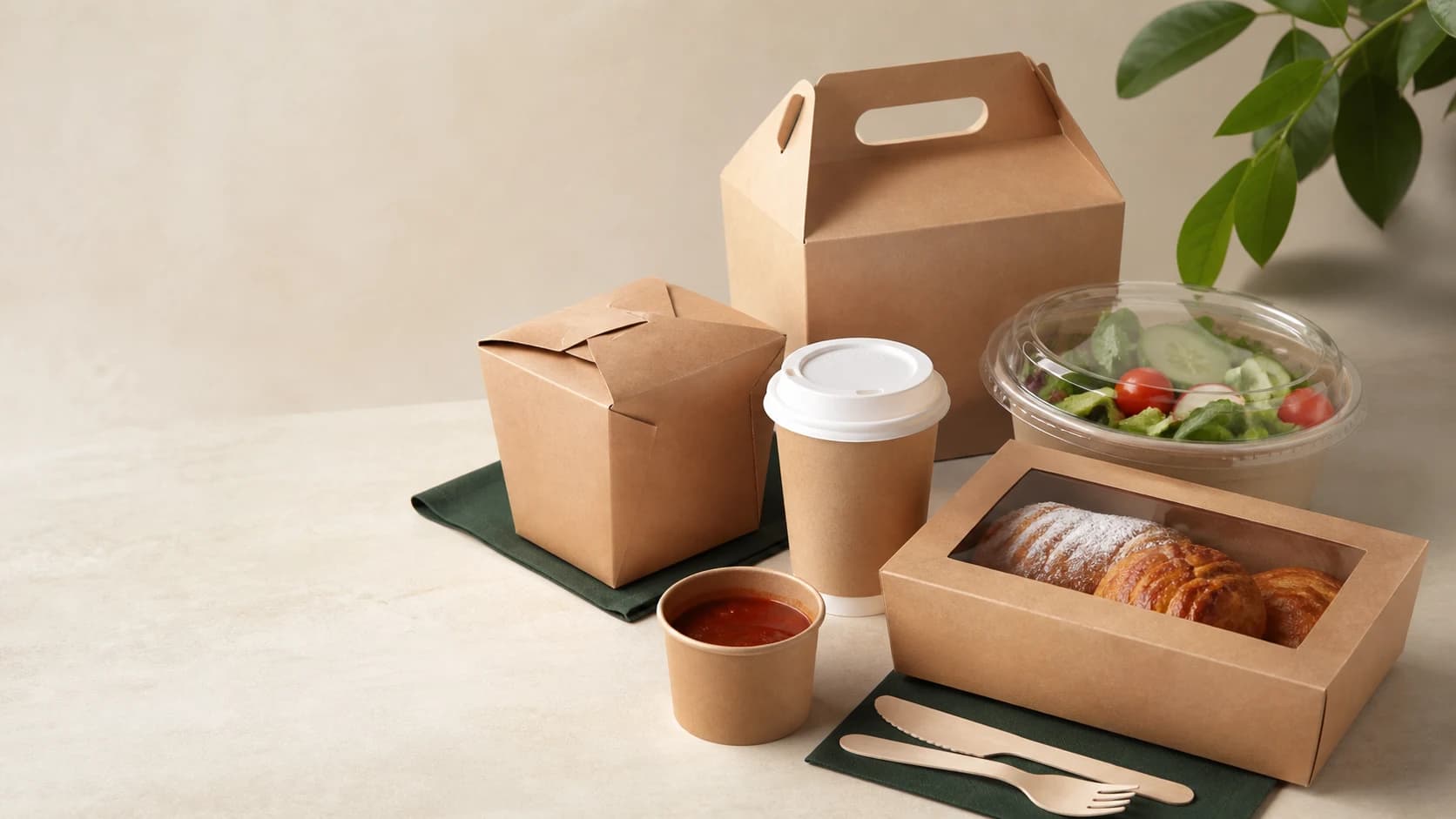 Packagings kraft et gobelet KLUX